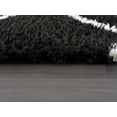 thumbnail image 6 of LBaiet 3' x 5' Black and White Diamond Rectangular Shag Area Throw Rug, 6 of 7