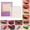 thumbnail image 1 of Set de 12 delineadores de ojos a prueba de agua, de larga duración, sin desvanecimiento, aplicador suave, trazo preciso para principiantes y profesionales, para todos los looks de maquillaje de ojos, 1 of 7