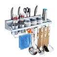 thumbnail image 4 of Estante de almacenamiento de cocina sin perforaciones, soporte multifuncional para palillos y cuchillos, estante de almacenamiento para condimentos para el hogar, 4 of 5