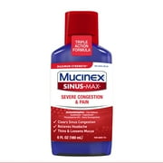 Mucinex Sinus-Max Severe Congestion Relief Liquid - 6 oz ,{Pack of 4}