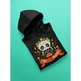 thumbnail image 3 of Day Of Dead Skeleton Girl Hoodie Women -Image by Shutterstock, Female 5X-Large, 3 of 4