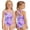 X402 Purple, variant on Toddler Girls Swimsuits Graphic Print Sleeveless Crew Neck Swimsuits Summer Smooth Girls Swim Wear Size 9-10 Years Yellow