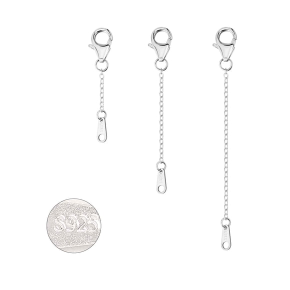 Cadena extensora para collar ALEXCRAFT de plata esterlina de 1 a 3 pulgadas