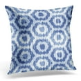 thumbnail image 1 of BOSDECO Accessory Ikat Indigo Hexagon Pattern All Pillowcase Pillow Cover Cushion Case 20x20 inch, 1 of 1