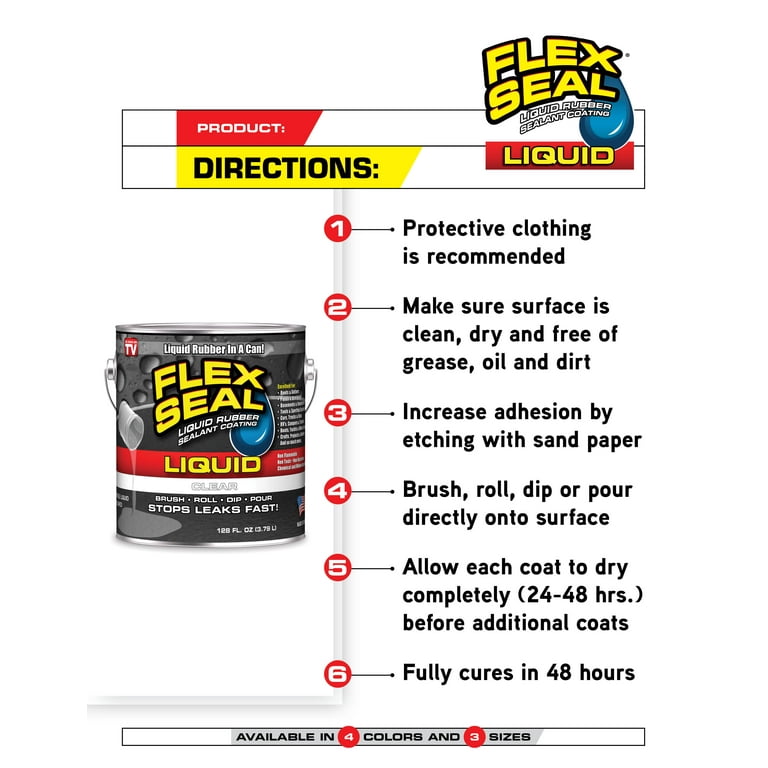 Flex Seal Family of Products Flex Seal White Liquid Rubber Sealant