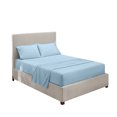 thumbnail image 3 of Juego de ropa de cama para el hogar Sábana de cama Funda de colchón Funda de almohada Juego de ropa de cama de poliéster de color sólido, Azul cielo, Completo, 4pcs / set kenally HA6267-24B, 3 of 7