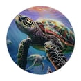 thumbnail image 4 of Orinice Turtle Sea Creatures Fantasy Art Round Table Cover Stain Resistant Washable Indoor Outdoor Tablecloth Kitchen Dining Wedding Parties 100% Polyester Fiber 42-46, 4 of 8