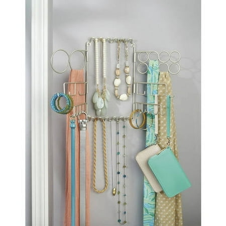iDesign Classico Hanging Fashion Jewelry and Accessories Organizer, Wall Mount