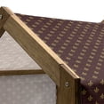 thumbnail image 5 of Fleur De Lis Pet House, French Pattern European Culture Theme Abstract Vintage Renaissance, Outdoor & Indoor Portable Dog Kennel with Pillow and Cover, 5 Sizes, Burgundy Earth Yellow, by Ambesonne, 5 of 5