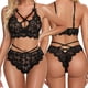 thumbnail image 3 of Conjunto de ropa interior para mujer, conjunto de sujetador y bragas de encaje, ropa interior con cordones, conjunto de ropa interior Sexy con abertura de encaje para mujer, 3 of 5