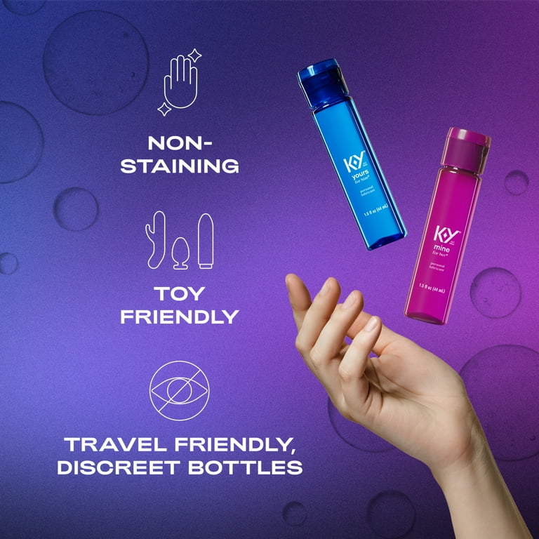 how to use liquid personal lubricant lifestyles K-Y Yours + Mine Couples Personal Lubricant for Sexual Wellness, Water &  Glycerin Based, 2 x 1.5 fl oz