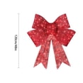 thumbnail image 6 of 48" Pre-Lit Lighted Christmas Bow Decoration with 200 LED Lights, Large Outdoor Holiday Yard Décor, 8 Light Functions, Timer, Weatherproof Hook, Xmas Tree, Wreath, Patio & Home Décor, 6 of 9