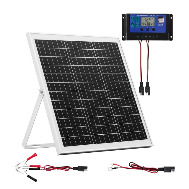 Cargador de batería para panel solar VEVOR 20W 12V con controlador MPPT
