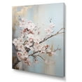 thumbnail image 2 of Designart "Simplistic Taupe Cherry Blossom I" Cherry Blossom Canvas Art Print, 2 of 7