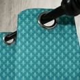 thumbnail image 4 of Ambesonne Fleur de Lis Grommet Curtain, Retro Damask Pattern, 50" x 63", Teal, 4 of 6