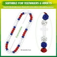 thumbnail image 6 of Lsupdaol Christian Cross Baseball Necklace 18 Inch Rhinestone Disco Ball Bead for Teenagers Adults Baseball Players Team, 6 of 7