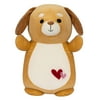 Squishmallows HugMees 26 inch Sam the Brown Dog with Hearts - Child's Ultra Soft Stuffed Plush Toy