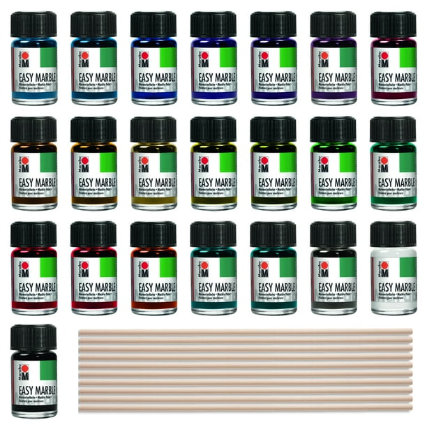 Marabu Easy Marble Paint Set 22 Vibrant and Metallic Colors 10