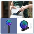thumbnail image 4 of VersionTECH. Portable HandHeld Fan, RGB Light, 5 Speed, 180° Foldable, USB Personal Hand Table Accessories with Rechargeable Battery Operated for Travel Office, 4 of 7