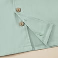 thumbnail image 5 of GYRATEDREAM Toddler Baby Boys Clothes Set Short Sleeve Button-Down Shirt Tops + Cotton Linen Shorts 2PCS Summer Outfit, 2-3Y, 5 of 8