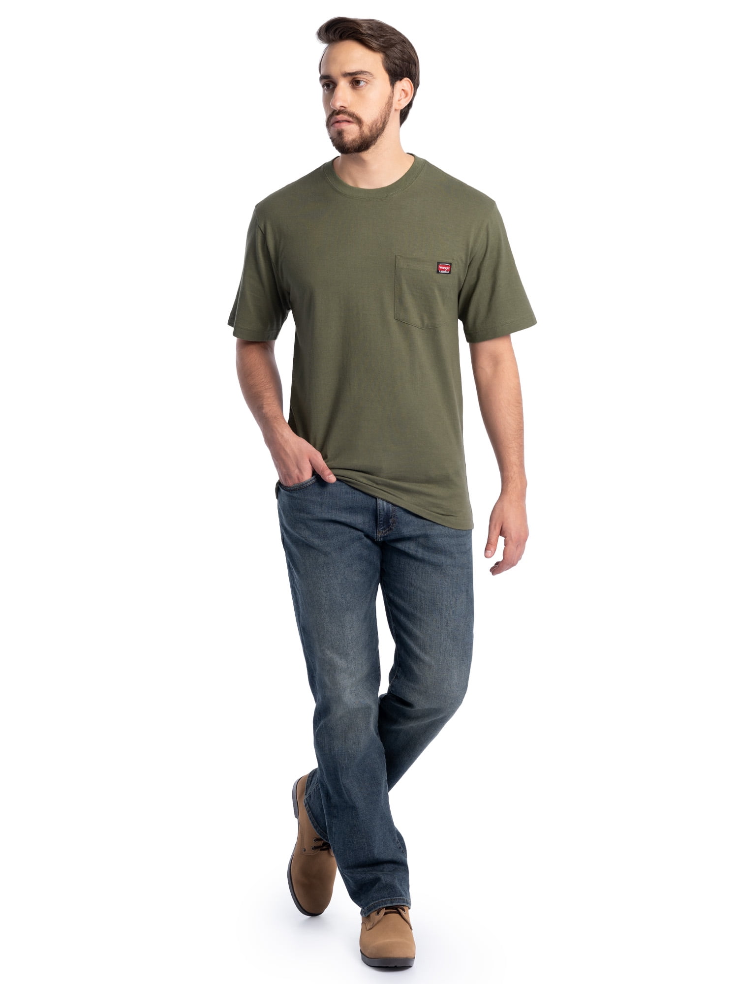Wrangler Workwear Men's Short Sleeve Pocket T-Shirt, Size S-4XLT (Men's, Big Men's, Tall Men's)