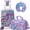 Blue leopard, variant on Kids Luggage Set 3 pcs Carry on Suitcase with Spinner Wheels 16" Girls Luggage With Duffle Bag for Kids Hard Shell Luggage Travel Sets Airline Approved