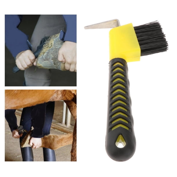 Herramienta de aseo ecuestre para pezuñas de caballo, limpieza para equipos, escofina para pezuñas, caballos Color aleatorio Cola Cepillo para pezuñas de caballo