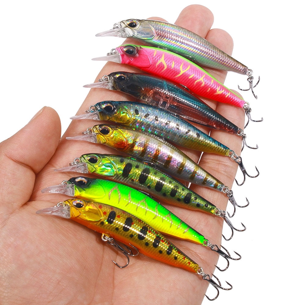 HENGJIA Fishing Lures, Jerkbait for Bass Fishing Minnow Lure Set Fishing Plugs Hard Baits Swimbaits Topwater Lures for Trout Bass Perch Fishing,16pcs