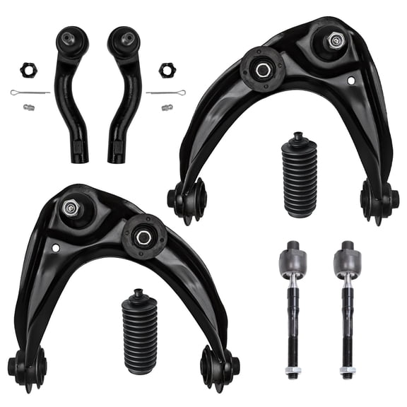 Detroit Axle - 8pc Front End Kit for Ford Fusion Lincoln MKZ Zephyr Mercury Milan 2 Upper Control Arms w/Ball Joints 4 Inner & Outer Tie Rod Ends 2 Boots Replacement