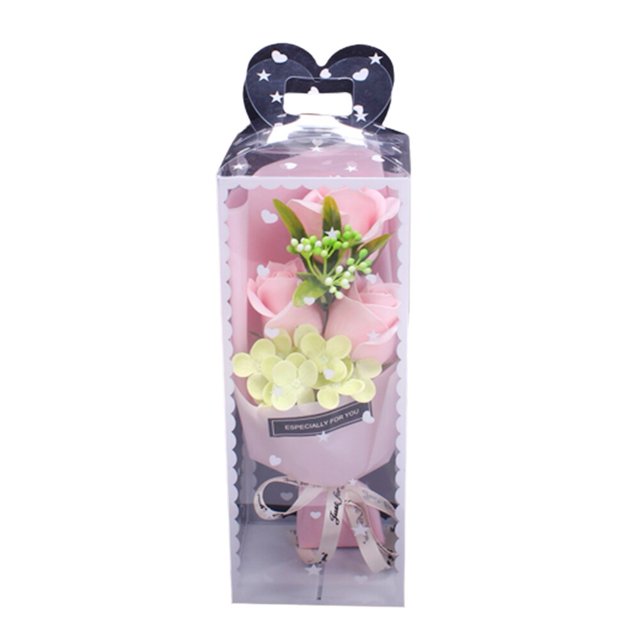 1 Bouquet Artificial Soap Rose Flower Valentine Mother Day Gift Wedding Decor Soap Rose Flower Gao Jinjia LED