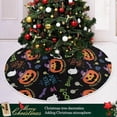 thumbnail image 6 of GZHJMY Halloween Tree Skirt Pumpkin Xmas Tree Skirt Floor Door Round Mat Decorations for Holiday Party Home Christmas Day Ornaments, 35.4", 6 of 6