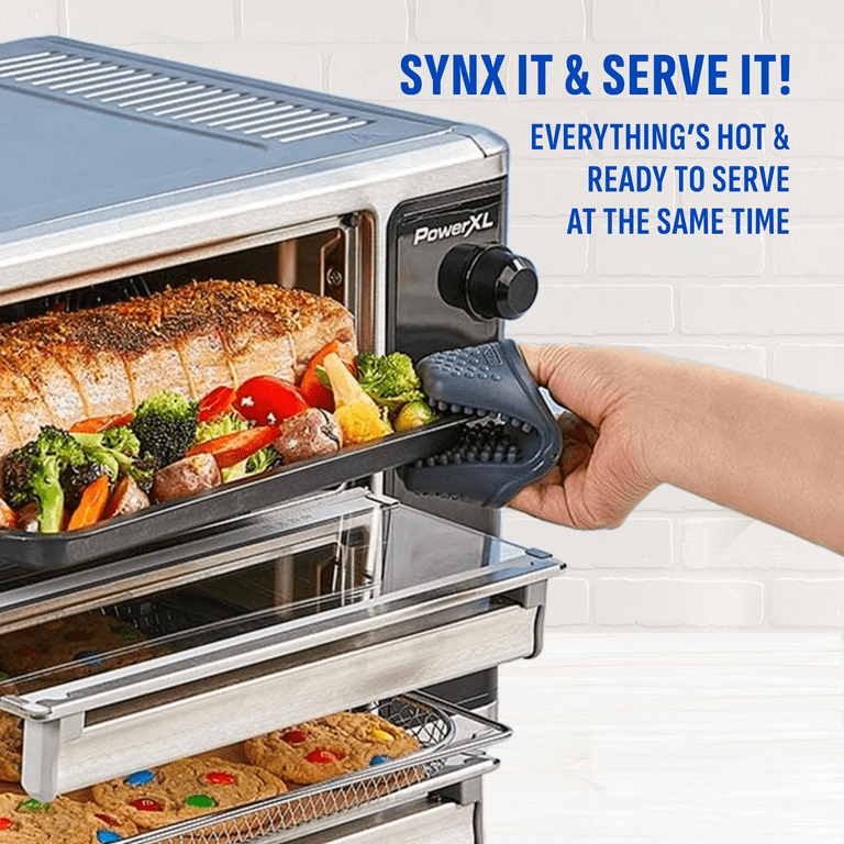 PowerXL SmartSynx Dual Door Air Fryer Oven with Knob Control