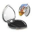 thumbnail image 1 of Pofeuu Bluey for Portable Pocket Makeup Mirror PU Cover Compact Travel Mirror with Normal and Magnifying Double Sided Glass-Heart Shape, 1 of 9