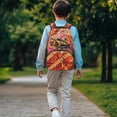 thumbnail image 4 of POLERO Comfortable Backpack for Daypack Shopping, Polyester Soft Large Capacity Backpack, Orange Sports Car Splatter, 4 of 10