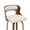 Beige, variant on ClinQ Swivel Bar Stools Set Of 3, 26 inch Counter Height Bar Stools With Bentwood Legs And Back, PU Leather Seat, White