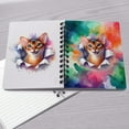 thumbnail image 4 of Funny Watercolor Adorable Abyssinian Peeking Through Torn Paper Effect Spiral Bound Journal Cat Lover Kitten Owner Gifts 5x7in Spiral Notebook - 00026, 4 of 5
