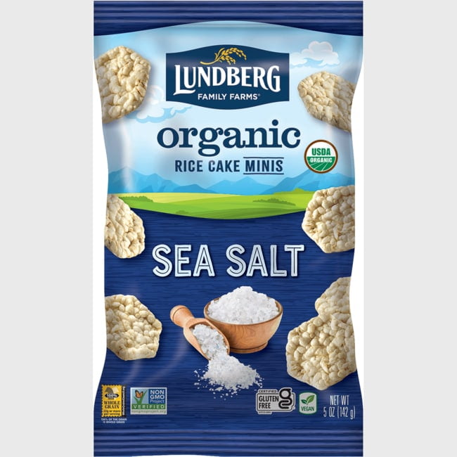 Lundberg Family Farms OG MINI RICE CAKES SEA SALT, 5 oz