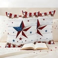 thumbnail image 3 of Independence Day Pillow Covers 2 Pack Vintage U.S. Flag Country Stars Wood Grain Pillowcase Waterproof Outdoor Throw Pillow Cover for Patio Garden Square Cushion 24”x24”, 3 of 9
