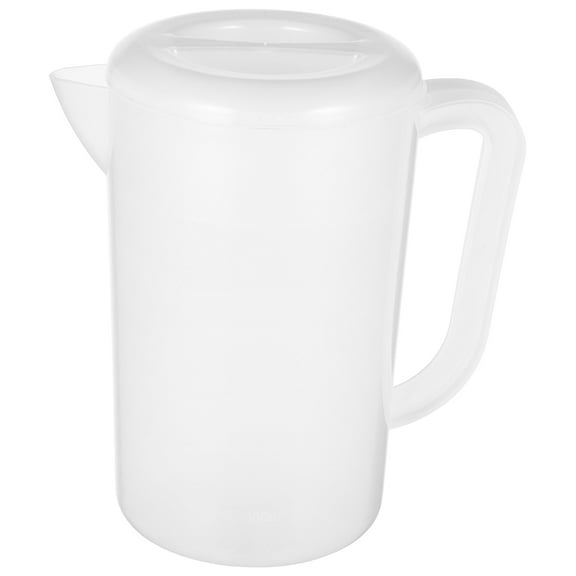WHAMVOX White Plastic Pitcher with Lid for Home Use Keeps Drinks Fresh and Is Dishwasher Safe 48 oz