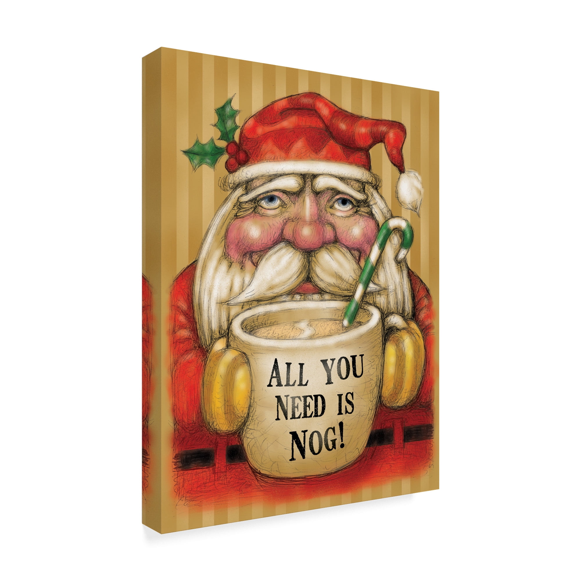 Trademark Fine Art 'Santa Mug' Canvas Art by Margaret Wilson