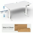 thumbnail image 6 of VIVO Electric 60” x 24” Stand Up Desk | White Table Top, White Frame, 6 of 8