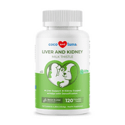 Coco and Luna Liver & Kidney Support Milk Thistle for Dogs - 120 Tablets