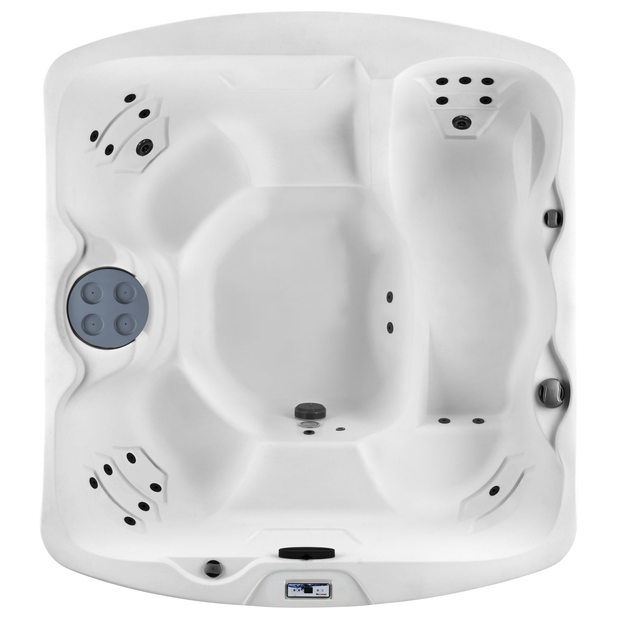 Lifesmart LS500 Plus Accessory Bundle – Arctic White/Espresso with a cover lifter and spa steps included!