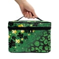thumbnail image 3 of HELLHERO Travel Cosmetic Makeup Bag Cosmetic Organizer Bag Case Girlfriend Portable Effortless Organization, Clover Green Bag, 3 of 5