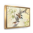 thumbnail image 3 of Birds Sitting On A Blossoming Apple Tree 32 in x 24 in Framed Painting Canvas Art Print, by Designart, 3 of 5