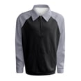 thumbnail image 4 of Men's Outdoor Vintage V-neck Button Long Sleeve Fashion Sports T-shirt 3XL, 4 of 4