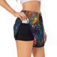 thumbnail image 1 of Balery Neon Seahorse Underwater Realm Pantalones cortos deportivos para mujer con forro y dos bolsillos, elásticos, para entrenamiento, gimnasio, yoga-Medium, 1 of 7