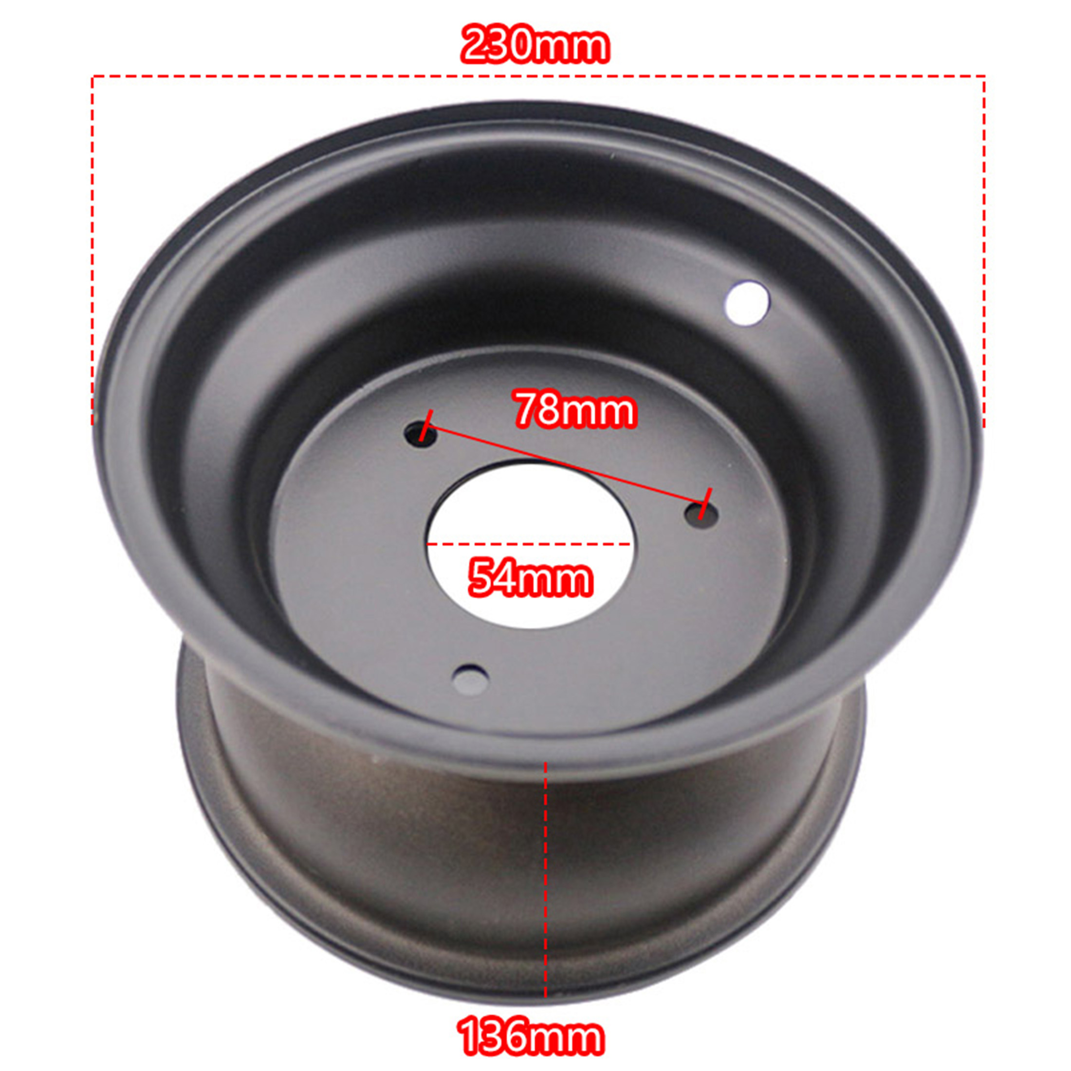 ATV 8" Front Wheel Rim 3 hole, for 19/21x7-8 Tire Quad Off-Road 4wheel Go-kart