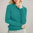 thumbnail image 4 of Bovemsi Sweaters for Women Women'S Autumn And Winter Round Neck Stripe Bottoming Shirt Fashion Versatile Sweater Solid Soft Fall Sweaters, 4 of 8