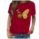 thumbnail image 2 of Pntutb Mujeres Casual Impresión Camisas Manga Corta Camiseta Suelta tops Túnica Blusa Pntutb Pntutb-2792, 2 of 4